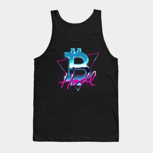 Bitcoin Logo Rad 80's Retrowave HODL BTC Crypto Bitcoin Tank Top